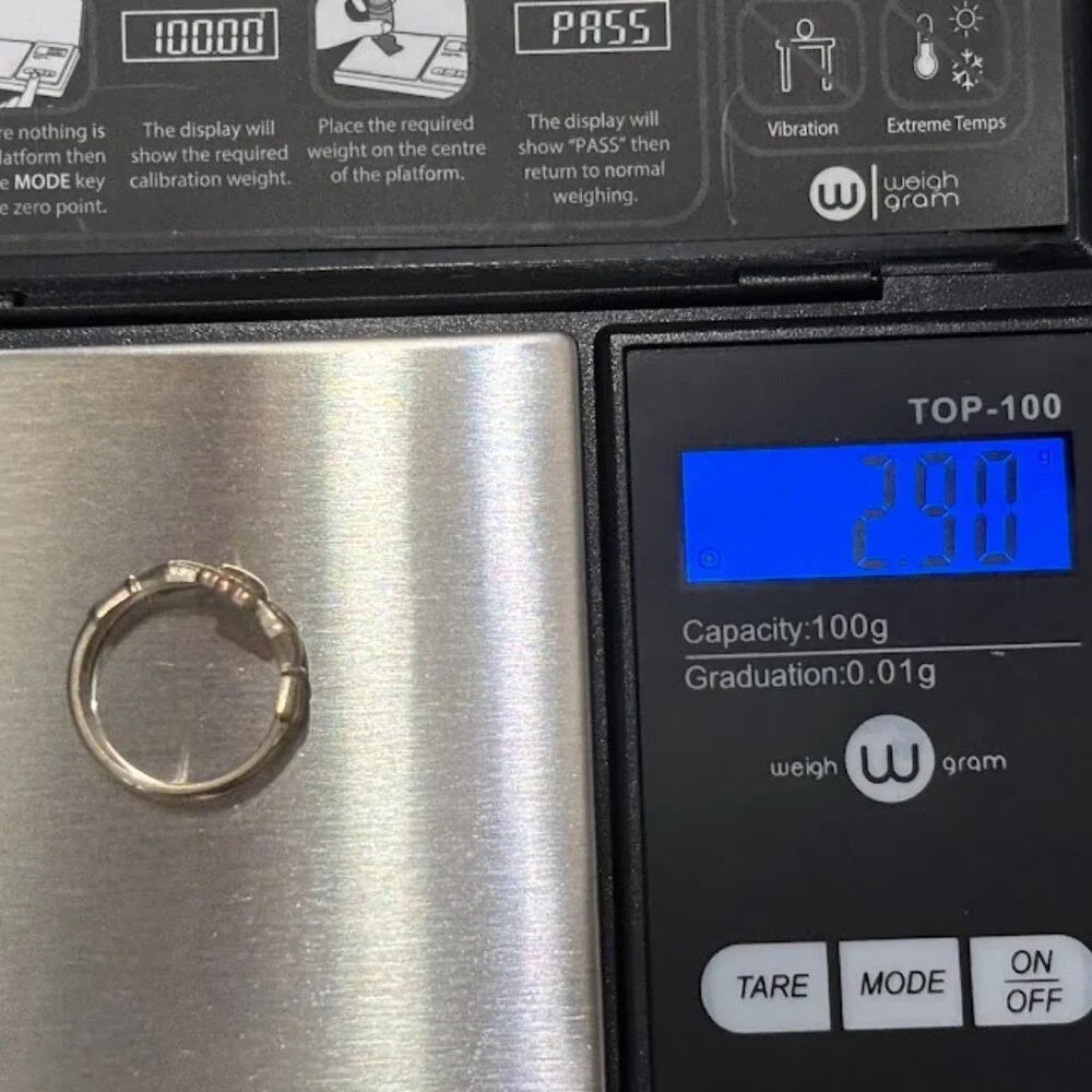 Sterling Silver Irish Claddagh Ring Made in Ireland Pinky Ring Size 4.75 Midi - Picture 8 of 9